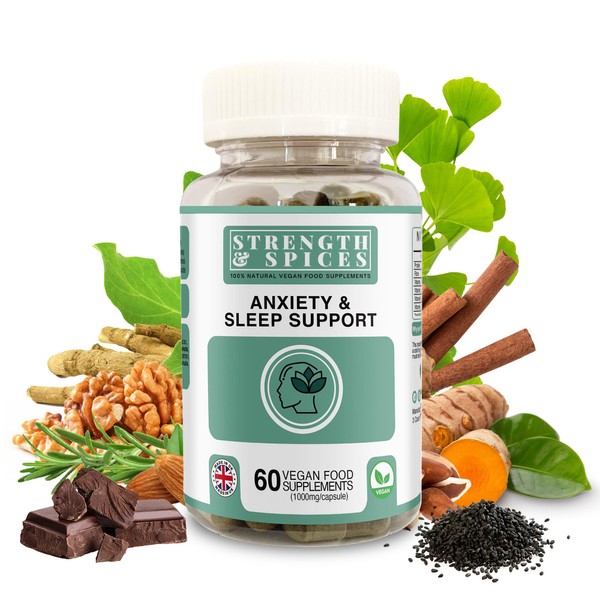 Strength & Spices Anxiety & Sleep Support, Anxiety Relief Supplement,