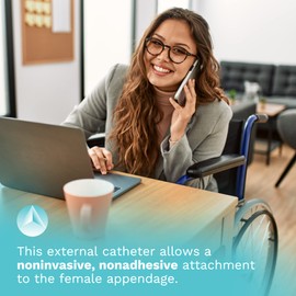 DemeTECH Ur24T F15 Female External Catheter, Catheter Attachment for Aspirator, Bladder-Control Catheter