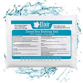 Elixir Gardens High Grade Dead Sea Bath Salts/Advanced Mineral Extract Various Sizes 500g-25kg | 100% Organic - 10 x 500g Fine Grade Bag