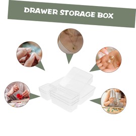 iplusmile 7pcs Desk Drawer Organizer Plastic Storage Bins Versatile Organizer Trays Easy to Find Save Space