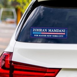 Zohran Mamdani 2025 Bumper Sticker, NYC Mayor Election, Political Campaign Vinyl Decal, Vote Mamdani, NYC Election Car Sticker, 10" x 3"