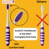 ALAZCO Comfort Hold Travel Toothbrush On The Go Folding Medium