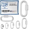 20 pcs 3-mm V4A Stainless Steel Screw Carabiner Short Straight