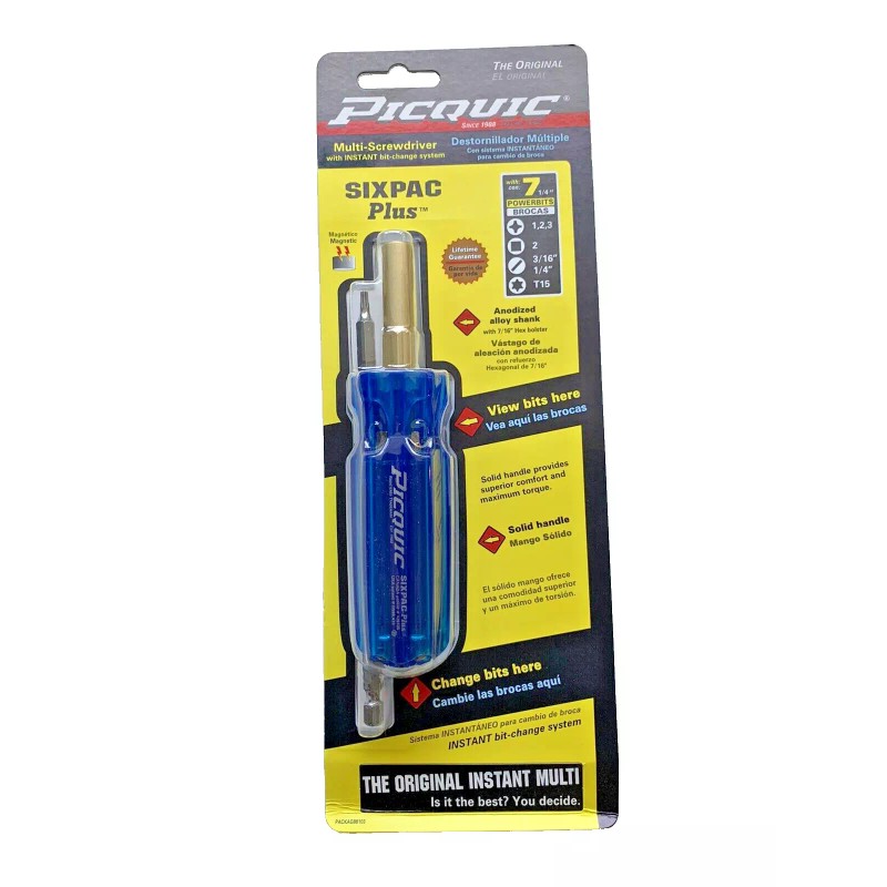 PICQUIC SIXPAC Plus - One Multi Bit Screwdriver - 4