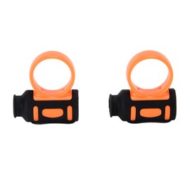 1 Pair Drum Sticks Aid Silicone Finger Controller Jazz Drumstick Control Clip for BeginnersBlack Orange