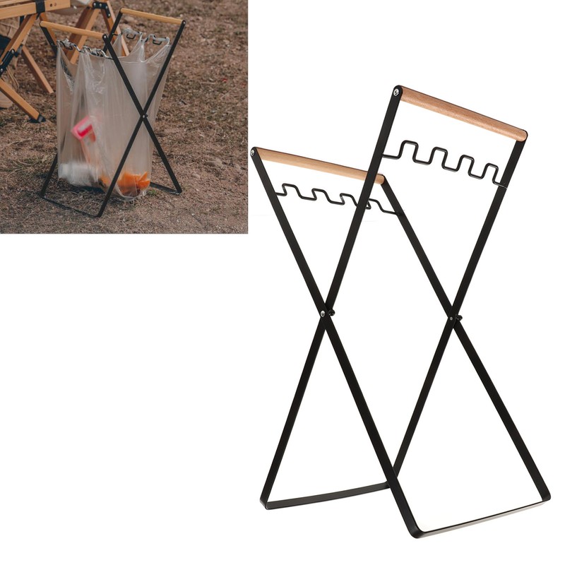 Trash Bag Holder Stand Folding Rust Resistance Plastic Recycling Bag