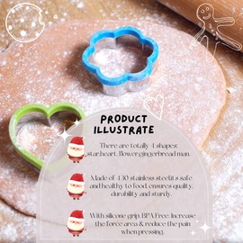 Keepaty Stainless Cookie Cutters,Sandwich Vegetable Fruit Shape Cookie Cutters with Comfort Grip,Cute Cartoon Animals Shapes Sandwich Cookie Cutters-for Kids Baking Cookie