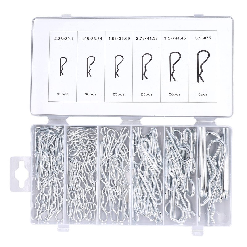 150PCS Cotter Pins, Galvanized Steel R Shaped Trailer Hitch Pins