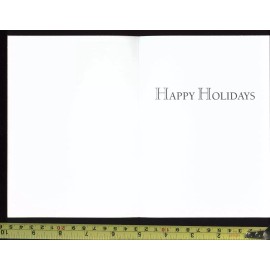 Black & White cat and red cardinal Christmas card #32 - 1 card + 1 blank envelop