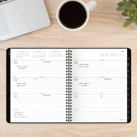 AT-A-GLANCE 2026 Planner, Weekly & Monthly, 7" x 8.75", Medium, Contemporary Lite, Black (7054XL0526)
