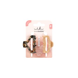 invisibobble - CLIPSTAR Golden Roar Hair Clip Set - 2 Medium Hair Claws - Elegant, Medium Hair Clips with Leo Pattern for Secure Hold - Trendy Look, Secure Hold Healthy Hair
