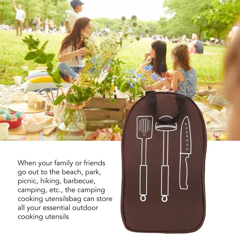 Portable Camp Kitchen Utensil Organizer Set, Waterproof Case with Multiple