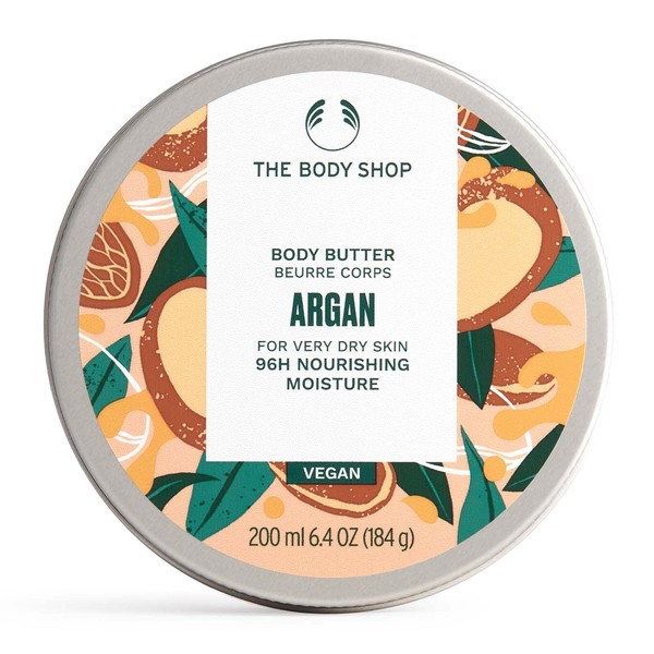 The Body Shop Argan Body Butter – Nourishing & Moisturizing Skincare for Very Dry Skin – Vegan – 6.4 oz