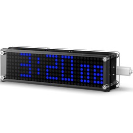 NPHMbM Blue LED WiFi Clock for Living Room&Office, Digital Table Clock with Auto NTP Time Sync, Day, Date, 12/24H, Quiet Digital Clock for Tech Desks, DIY, Living Room