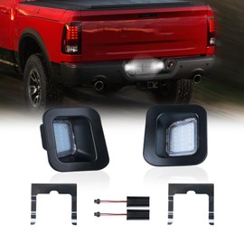 DERMOKA LED License Plate Lights with Metal Retainer Clips For 2003-2018 Dodge RAM 1500 2500 3500 Pickup Truck, 6000K White 2PCS