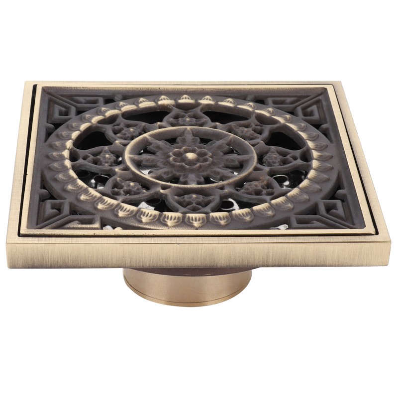 Floor Drain European Style Antique Bathroom Copper Drain Set for