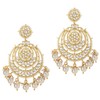 Aheli Kundan Studded Beaded Chanbali Earrings Maang Tikka Indian Traditional