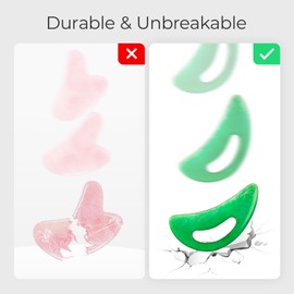 Scienlodic Gua Sha Massage Tool with Handle (Resin) Larger Guasha Body Scraping Tool for Back Legs Neck Massage, Lymphatic Drainage, Cellulite Remove - Large Green