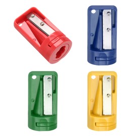 QUARKZMAN Pack of 4 Carpenters Pencil Sharpeners, Carpenters, Pencil Sharpeners for Carpenters Pencil, Portable Pencil Sharpener for Woodworking (Four Colours 3)