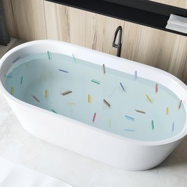 Taanfu Colored Lines Grass Bathtub Toilet Stickers Decals,Fish Bird Flower Leaf Waterproof Bathtub Lid Tank Seat Decals Cistern Self-Adhesive Bathroom Wall Sticker