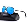 MERRY'S Polarized Sunglasses Men's Driver Glasses Bamboo Leg S8766 (Blue