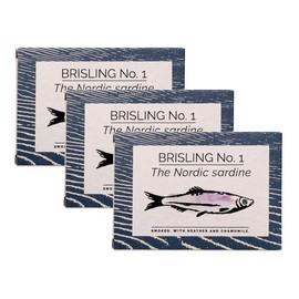 Fangst Brisling No. 1 | Tinned Nordic Sardines Smoked with Heather & Chamomile | 3 x 100g Can