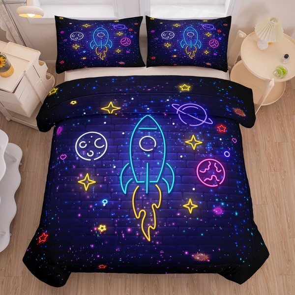 Tailor Shop Space Bedding Boys Comforter Sets Twin Comforter Set