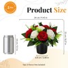 GeekLeaf 2 Pcs Artificial Flowers for Graves, Grave Flowers Pots