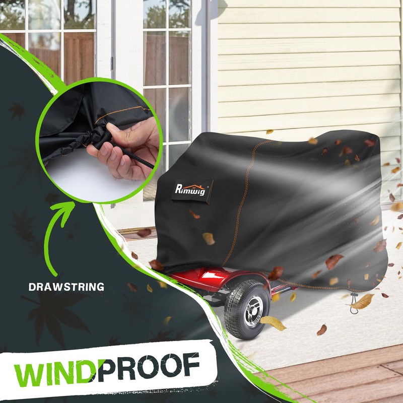 420D Mobility Scooter Cover Waterproof for 3-4 Wheel Scooters 49x22x39in