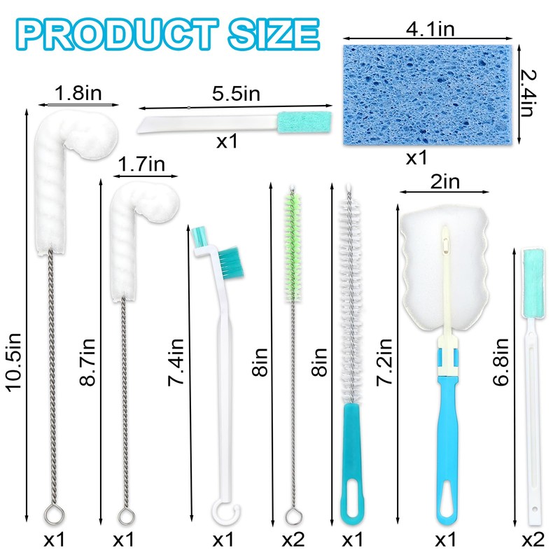 Palksky Ice Machine Cleaner Brush Sets, 10PCS Ice Maker Cleaning