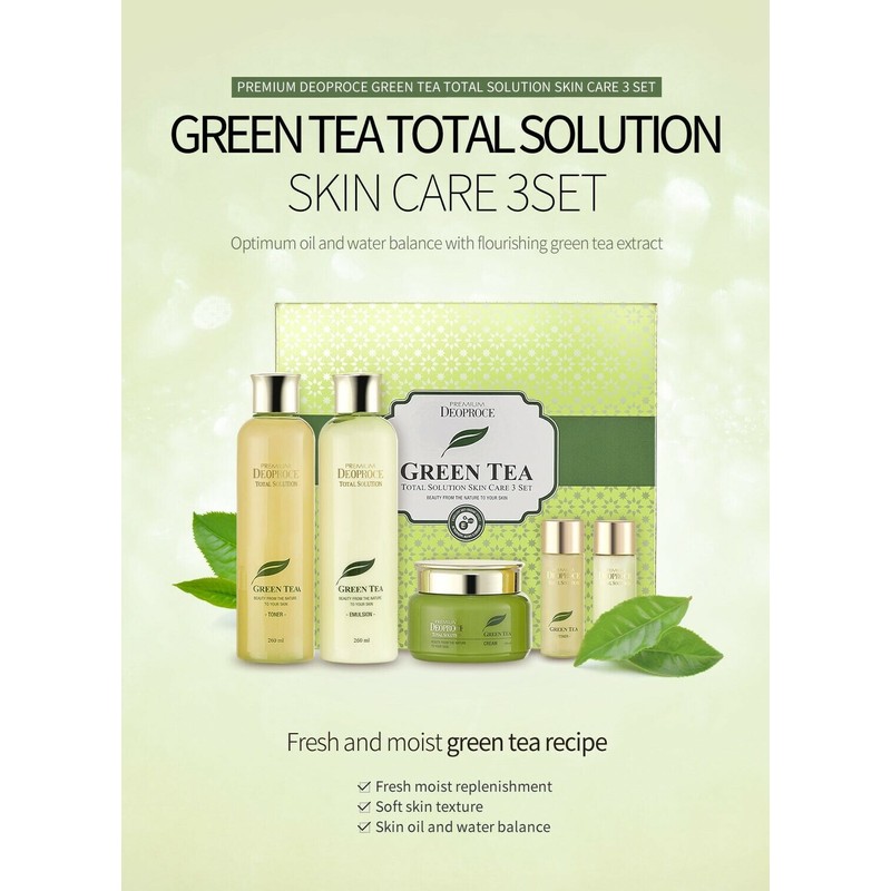Deoproce Premium Green Tea Total Solution Skin Care 3 Set