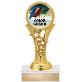 Crown Awards Color Guard Trophies, 5 1/2" Starbeam Color Guard Trophy, Engraving Included