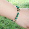 Nazareth Store Stone Bead Rosary Bracelet with Metal Separators and
