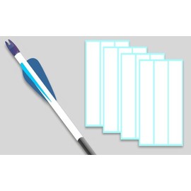 Arrowwraps for Carbon Arrows 1"x7" White 1 Dozen Plus 2