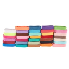Benecreat Flat Rubber Bands, 34 Yards/31 m, 15 mm Wide, 34 Colours, Elastic Sewing Bands for Dress, Skirt, Waistband, Wig