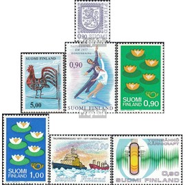 Prophila Collection Finland 797,798,802,803-804,805, 806 (complete edition) stamped 1977 ice skating, nuclear energy etc. (stamps for collectors) seafaring/ships