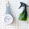 tasu Splashproof Clock, 2-Way Drop Clock, Gray, Scandinavian Interior, Analog