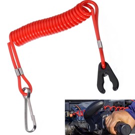 Kill Switch Safety Lead, Motor Stop Switch Rope Lanyard, Safety Stop Switch, Safety Rope, Extendable Flexible for Motorcycle, Autocycle, All Series Motoboot