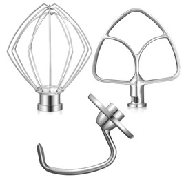 Gdrtwwh Mount for KitchenAid 4.5-5 Qt. Tilting Head Stand Mixer Accessories (Wire Whip, Dough Hook, Flat Beater)