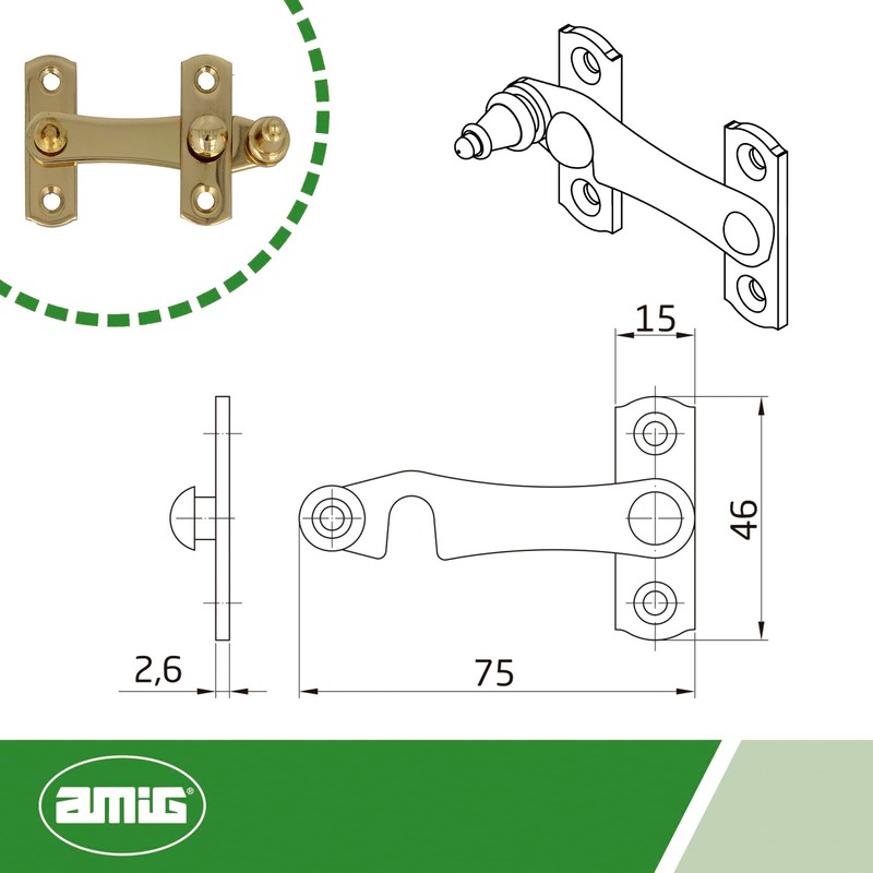 Amig - Golden Roller Blind for Shutters with Inverted Coupling