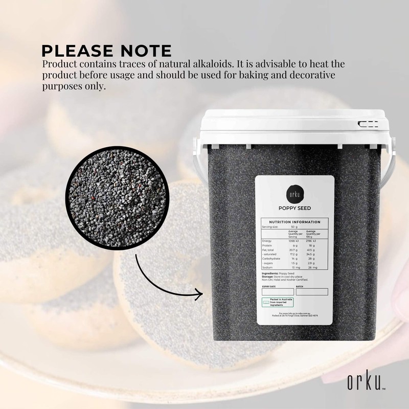 800g Poppy Seeds Unwashed Bucket Papaver Somniferum for Baking and