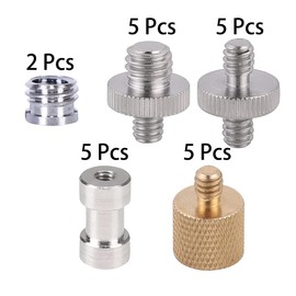 Pack of 22 Tripod Screw, Camera Tripod Thread Adapter, Thread Adapter for Microphone, 1/4 to 1/4 Inch Screw Adapter, 1/4 to 3/8 Inch Screw Converter, for Ball Head, Tripod, Monopod