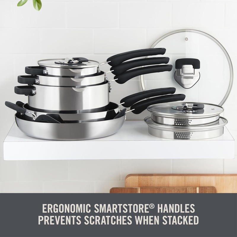 Zakarian by Dash TruPro™ 10 Piece Nonstick Stainless Steel Cookware