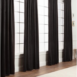 Chanasya Premium 2-Panel Blackout Velvet Curtains - Classy & Solid Drapes for Living Room or Bedroom - 52" x 96" - Charcoal