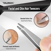 DUROX Blunt Tipped Safety Tweezers for Eyebrows, Chin, and Facial
