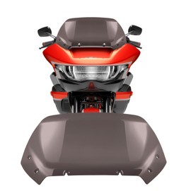 11.5" Windshield Wind Shield Windscreen Air Deflector for Harley Touring Road Glide FLTRX, Special FLTRXSTSE, CVO Road Glide FLTRXSE 2023-2024, for Dual Headlights (Brown)