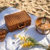 2 Wicker Picnic Basket with Lid Picnic Basket Boxes Small