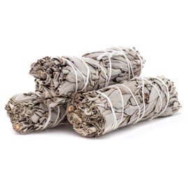 Sage Smudge Sticks, 3 White Sage Bundles Refill - Energy Cleansing, California White Sage Smudging Sticks, Organic, Freshly Dried Incense Sage Stick Set, Sustainable, Charitable Positive Vibes!
