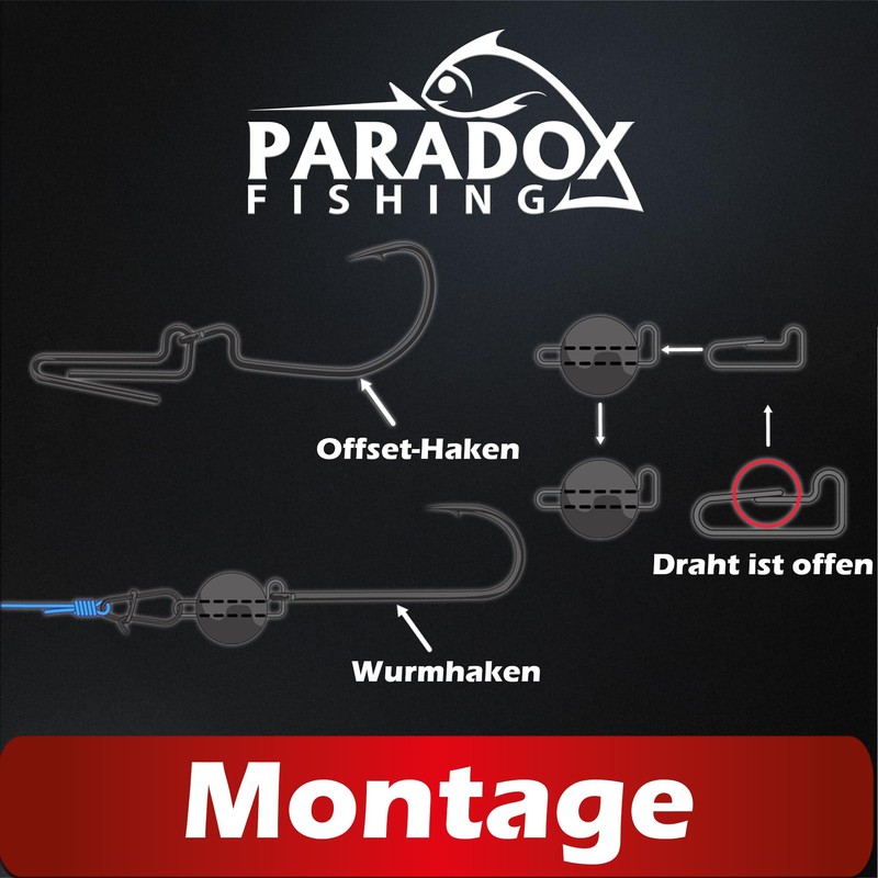 Paradox Fishing Premium Offset Hooks Set of 45 I Each