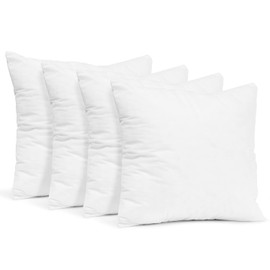 Clara Clark Throw Pillows - Premium Couch Pillow Inserts for Decorative Pillows, 18”x18” - Set of 4